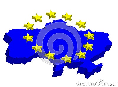 Ukraine in EU Stock Photo