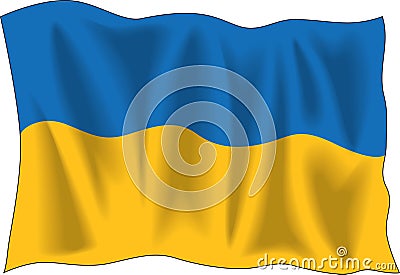 Ukraine flag Vector Illustration