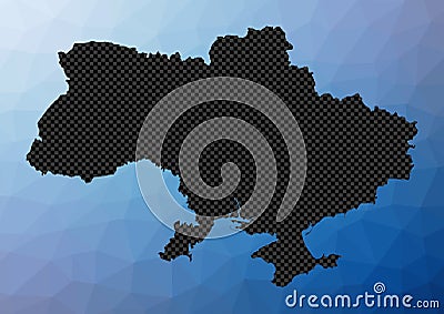 Ukraine geometric map. Vector Illustration