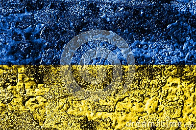 Ukraine grunge rusted metal texture flag, rust metal background Stock Photo
