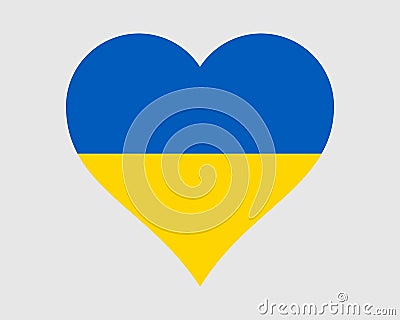 Ukraine Heart Flag. Ukrainian Love Shape Country Nation National Flag. Ukraine Icon Sign Symbol. EPS Vector Vector Illustration