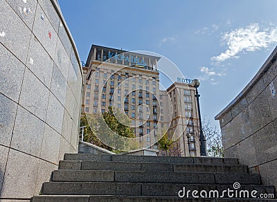 Ukraine' hotel - one of the most popular hotels in Kiev Editorial Stock Photo