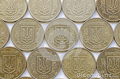 Ukraine. 1 hryvnia metal coin. Stock Photo