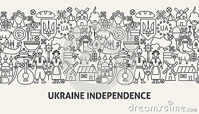 Ukraine Independence Banner Concept Vector Illustration