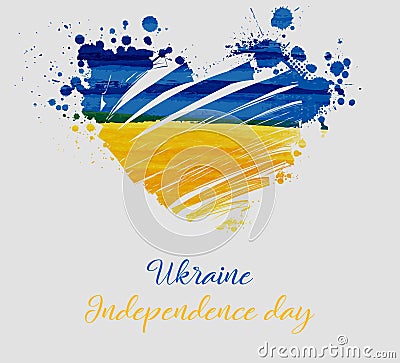 Ukraine Independence day background Vector Illustration