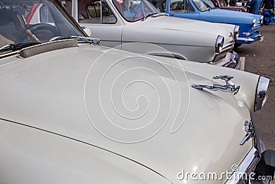 Ukraine. Khmelnitsky. Sunday, 29 January 2019. Parade of retro automobiles of the USSR in the streets of the city Editorial Stock Photo