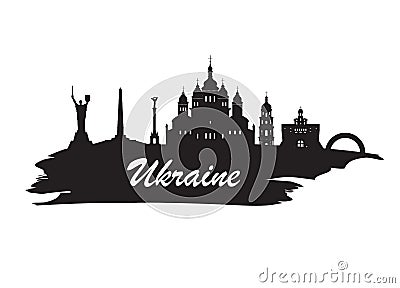 Ukraine Landmark Global Travel And Journey paper background. Vector Design Template.used for your advertisement, book, banner, te Vector Illustration