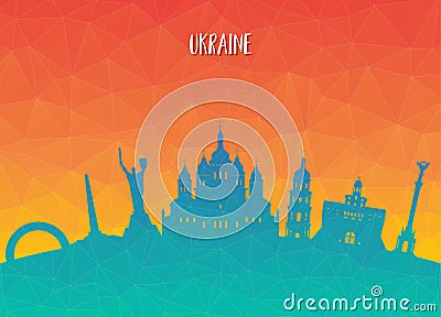 Ukraine Landmark Global Travel And Journey paper background. Vector Design Template.used for your advertisement, book, banner, te Vector Illustration