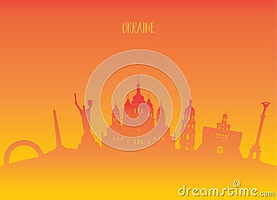 Ukraine Landmark Global Travel And Journey paper background. Vector Design Template.used for your advertisement, book, banner, te Vector Illustration