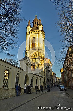 Ukraine, Lviv 12/31/2012. Lviv is a city in western Ukraine. Editorial Stock Photo