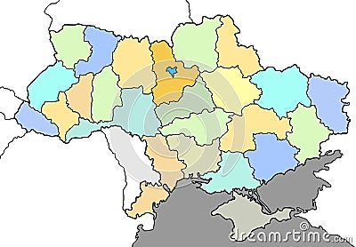 Ukraine map Stock Photo