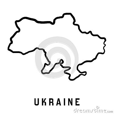 Ukraine map outline Vector Illustration