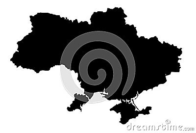 Ukraine. Ukraine map silhouette. European countries vector map. Geopolitical concept illustration. Vector Illustration