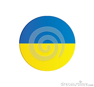 Ukraine Modern Circle Gradient Icon Unity Humanity Patriotism Solidarity Democracy Freedom Independence Illustration Vector Illustration