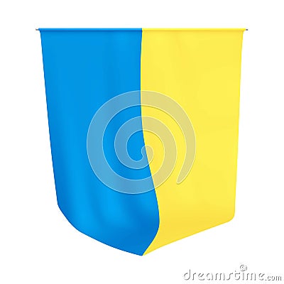 Ukraine pennant. National Ukrainian yellow blue tapestriy. Ukraine gobelin. Vector Illustration