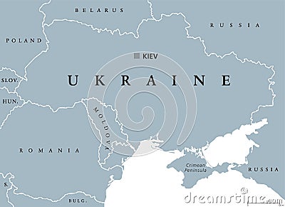 Ukraine political map Vector Illustration
