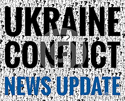 Ukraine Russia Conflict Text Header Background Illustration Stock Photo