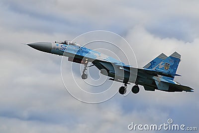 Ukrainian Air Force Aircraft SU-27 Editorial Stock Photo