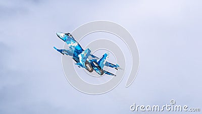 Ukrainian air force fighter SU-27 Editorial Stock Photo