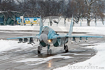 Ukrainian Air Force MiG-29 Editorial Stock Photo