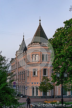 Ukrainian architecture.Beautiful building in the city. Editorial Stock Photo