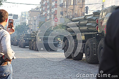 Ukrainian army military parade Editorial Stock Photo