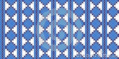 Ukrainian blue modern cross stitch pattern. Ukrainian folk, ethnic pattern for cloth, fabric, textile design Stock Photo