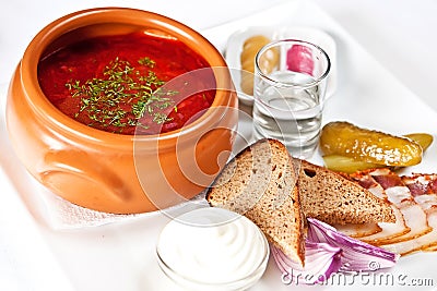 Ukrainian borsch Stock Photo