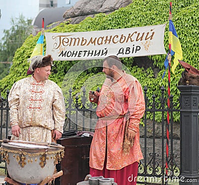 Ukrainian Cossacks. stage production Editorial Stock Photo