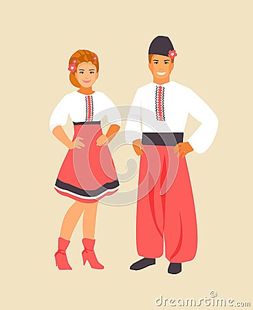 Ukrainian costume vector Vector Illustration