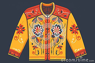 Ukrainian embroidered shirt.Vyshyvanka Day in Ukraine Stock Photo