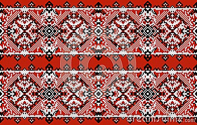 Ukrainian folk art. Traditional national embroidered seamless pattern. Abstract texture Stock Photo