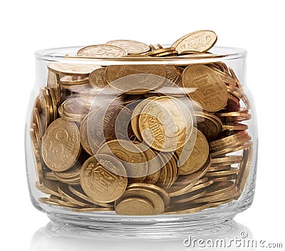 Ukrainian hryvnia coins Stock Photo