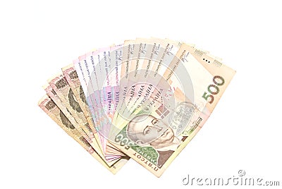 Ukrainian money - UAH Stock Photo