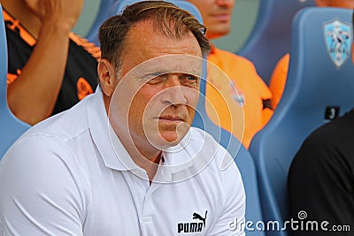 Ukrainian Premier League football game Minaj v Shakhtar Editorial Stock Photo