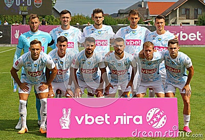 Ukrainian Premier League football game Minaj v Shakhtar Editorial Stock Photo