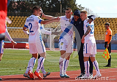 Ukrainian Premier League football game SC Dnipro-1 v Dynamo Kyiv Editorial Stock Photo