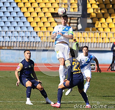 Ukrainian Premier League football game SC Dnipro-1 v Dynamo Kyiv Editorial Stock Photo