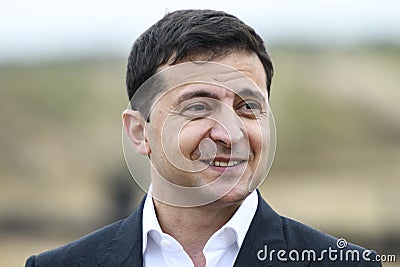 Ukrainian President Volodymyr Zelenskiy in the village of Stare, Ukraine, 30 September 2019 Editorial Stock Photo