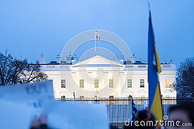 Ukrainian Protesters Outside The White House Editorial Stock Photo