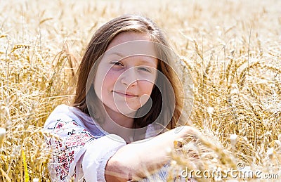 Ukrainian smiling girl Stock Photo