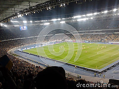 Ukrainian stadium Olympic in Kiev. Editorial Stock Photo