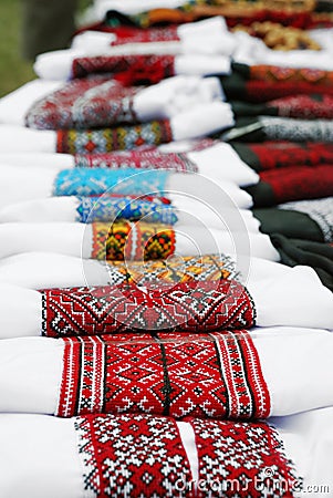 Ukrainian traditional embroide Stock Photo