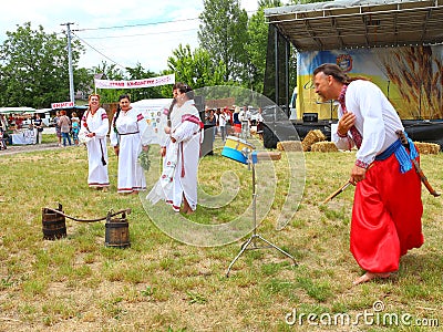 Ukrainian women - Borispol festival City Day. Editorial Stock Photo