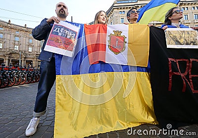 Ukranian peoples manifestation Editorial Stock Photo
