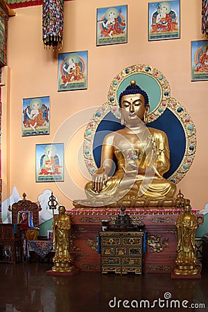 Ulan-Ude, Russia, 03. 15. 2019 Buddha Statue in a Buddhist Church Rinpoche Bagsha Editorial Stock Photo