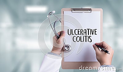 ULCERATIVE COLITIS Healthcare modern medical Doctor concept Stock Photo