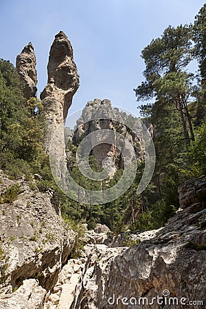 Ulldemo river. Teruel province Stock Photo