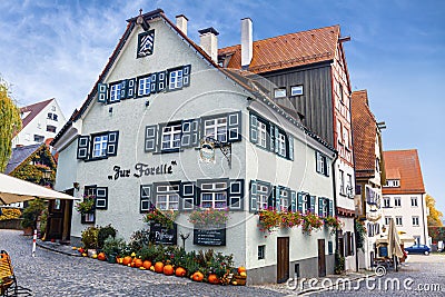 Ulm, Germany 10 .6.2012 German house in the Bavarian style Editorial Stock Photo