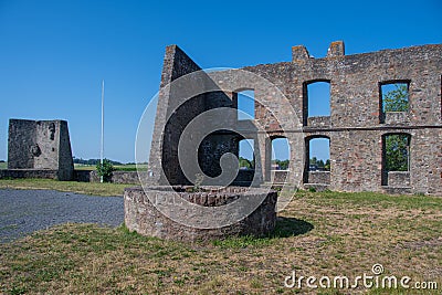 The Ulmen castle ruins in the Eifel Stock Photo
